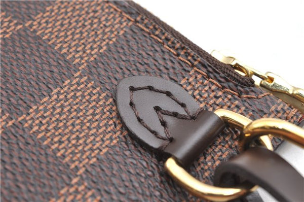 Authentic Louis Vuitton Damier Neverfull Pouch Purse Clutch Bag LV 6521F