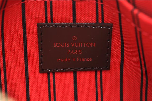Authentic Louis Vuitton Damier Neverfull Pouch Purse Clutch Bag LV 6521F