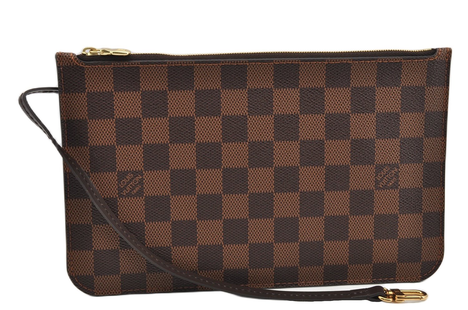 Authentic Louis Vuitton Damier Neverfull Pouch Purse Clutch Bag LV 6523F
