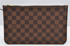 Authentic Louis Vuitton Damier Neverfull Pouch Purse Clutch Bag LV 6523F