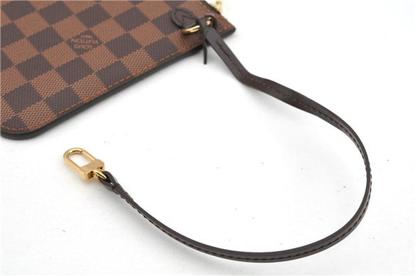 Authentic Louis Vuitton Damier Neverfull Pouch Purse Clutch Bag LV 6523F