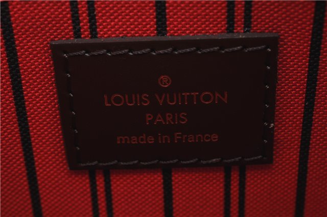 Authentic Louis Vuitton Damier Neverfull Pouch Purse Clutch Bag LV 6523F