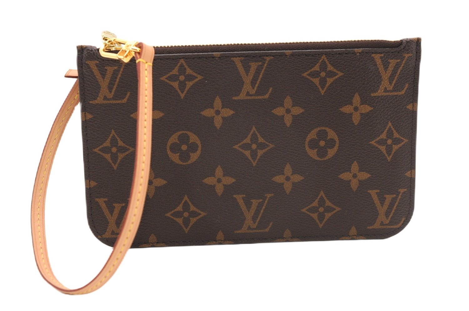 Authentic Louis Vuitton Monogram Neverfull Pouch Purse Clutch Bag Pink LV 6525F