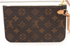 Authentic Louis Vuitton Monogram Neverfull Pouch Purse Clutch Bag Pink LV 6525F