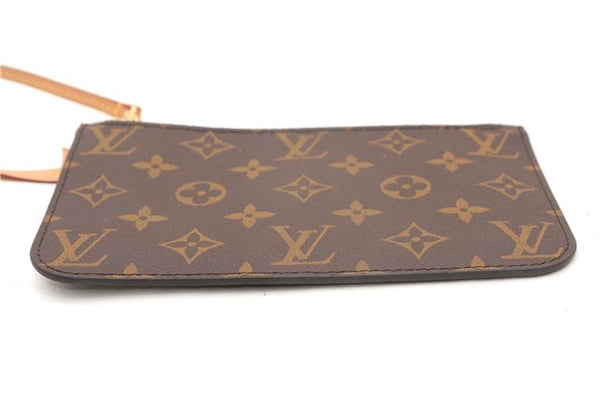 Authentic Louis Vuitton Monogram Neverfull Pouch Purse Clutch Bag Pink LV 6525F