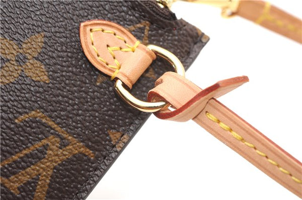 Authentic Louis Vuitton Monogram Neverfull Pouch Purse Clutch Bag Pink LV 6525F