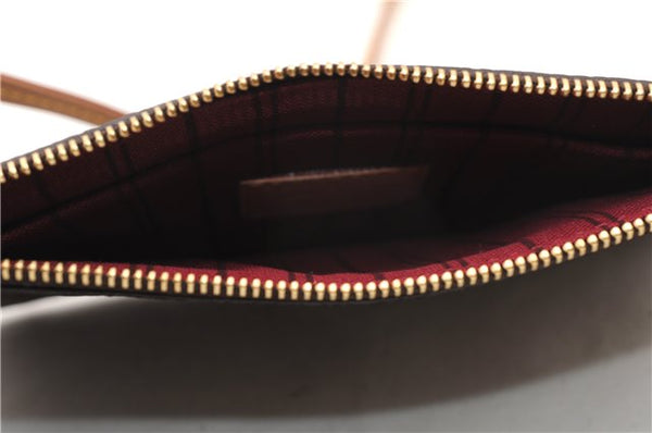 Authentic Louis Vuitton Monogram Neverfull Pouch Purse Clutch Bag Pink LV 6525F