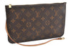 Authentic Louis Vuitton Monogram Neverfull Pouch Purse Clutch Bag LV 6529F