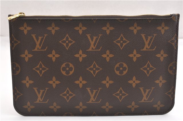 Authentic Louis Vuitton Monogram Neverfull Pouch Purse Clutch Bag LV 6529F
