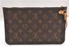 Authentic Louis Vuitton Monogram Neverfull Pouch Purse Clutch Bag LV 6529F