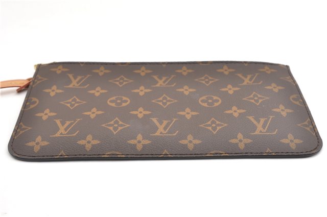 Authentic Louis Vuitton Monogram Neverfull Pouch Purse Clutch Bag LV 6529F
