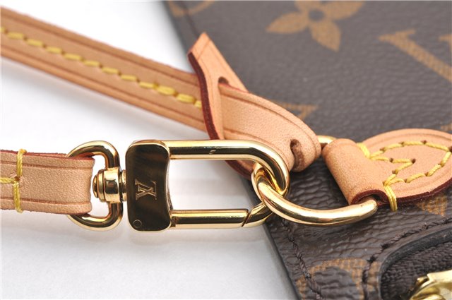 Authentic Louis Vuitton Monogram Neverfull Pouch Purse Clutch Bag LV 6529F