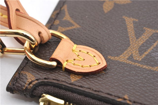 Authentic Louis Vuitton Monogram Neverfull Pouch Purse Clutch Bag LV 6529F