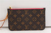 Authentic Louis Vuitton Monogram Neverfull Pouch Purse Clutch Bag Pink LV 6534F