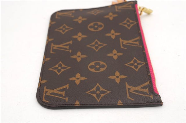 Authentic Louis Vuitton Monogram Neverfull Pouch Purse Clutch Bag Pink LV 6534F