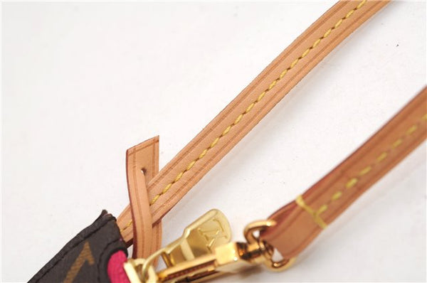 Authentic Louis Vuitton Monogram Neverfull Pouch Purse Clutch Bag Pink LV 6534F