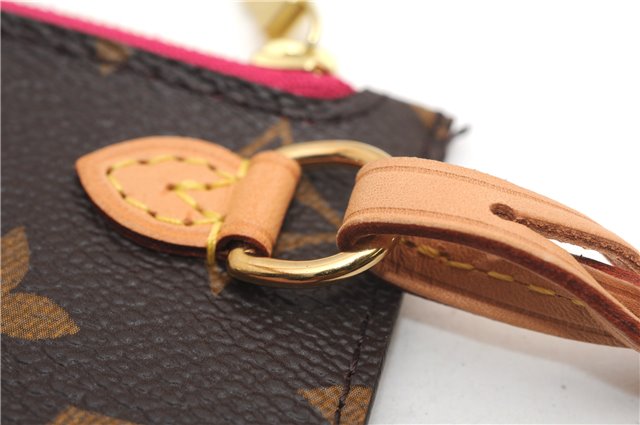 Authentic Louis Vuitton Monogram Neverfull Pouch Purse Clutch Bag Pink LV 6534F