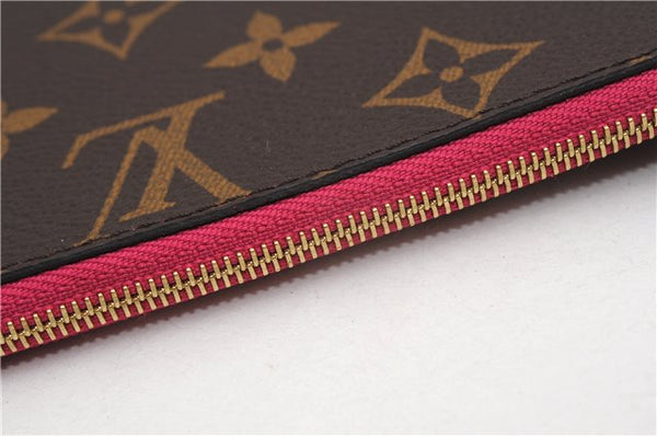 Authentic Louis Vuitton Monogram Neverfull Pouch Purse Clutch Bag Pink LV 6534F