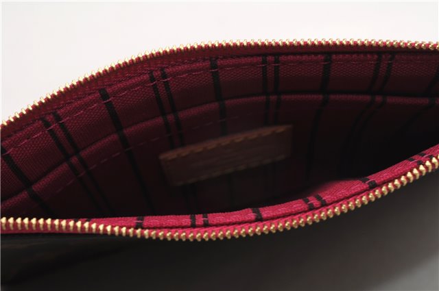 Authentic Louis Vuitton Monogram Neverfull Pouch Purse Clutch Bag Pink LV 6534F