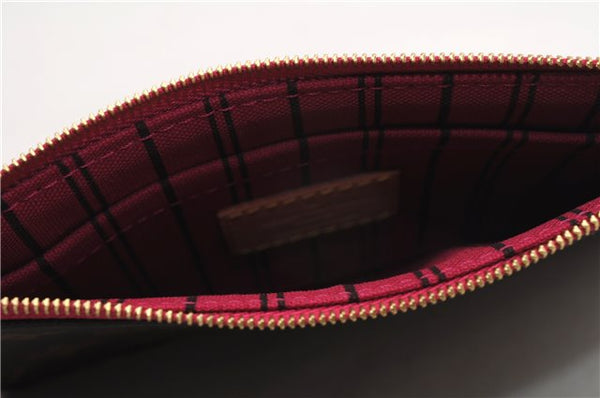 Authentic Louis Vuitton Monogram Neverfull Pouch Purse Clutch Bag Pink LV 6534F