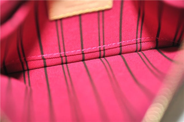 Authentic Louis Vuitton Monogram Neverfull Pouch Purse Clutch Bag Pink LV 6534F