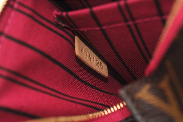 Authentic Louis Vuitton Monogram Neverfull Pouch Purse Clutch Bag Pink LV 6534F