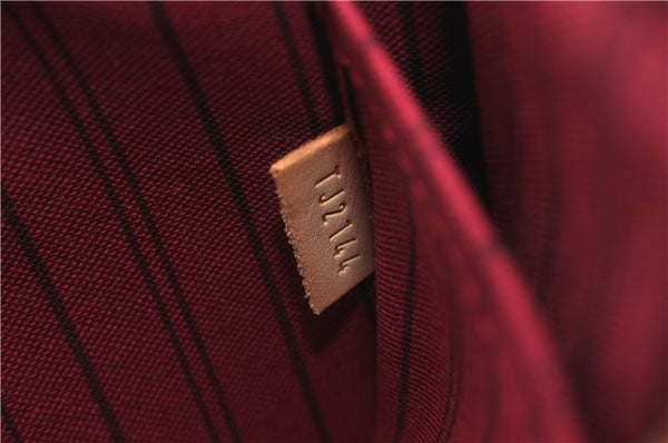 Authentic Louis Vuitton Monogram Neverfull Pouch Purse Clutch Bag Purple 6538F