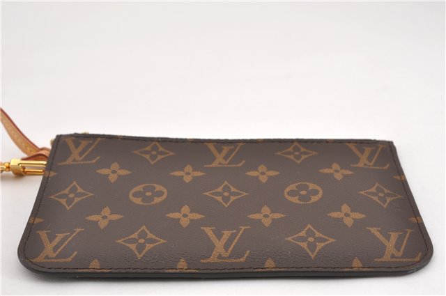 Authentic Louis Vuitton Monogram Neverfull Pouch Purse Clutch Bag Pink LV 6539F