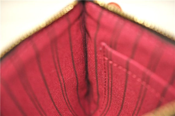 Authentic Louis Vuitton Monogram Neverfull Pouch Purse Clutch Bag Pink LV 6539F