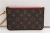 Authentic Louis Vuitton Monogram Neverfull Pouch Purse Clutch Bag Pink LV 6541F