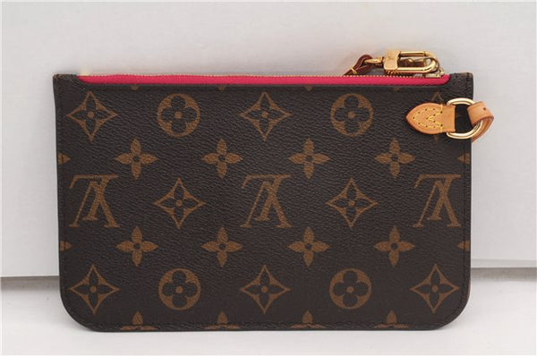 Authentic Louis Vuitton Monogram Neverfull Pouch Purse Clutch Bag Pink LV 6541F