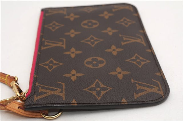 Authentic Louis Vuitton Monogram Neverfull Pouch Purse Clutch Bag Pink LV 6541F