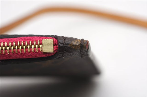 Authentic Louis Vuitton Monogram Neverfull Pouch Purse Clutch Bag Pink LV 6541F