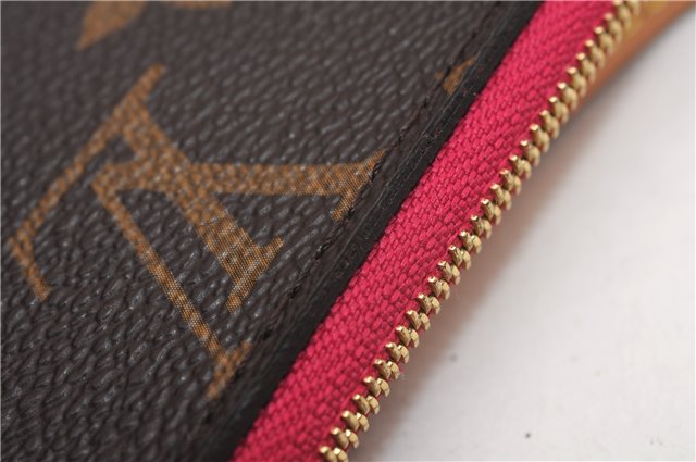 Authentic Louis Vuitton Monogram Neverfull Pouch Purse Clutch Bag Pink LV 6541F