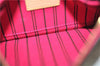 Authentic Louis Vuitton Monogram Neverfull Pouch Purse Clutch Bag Pink LV 6541F