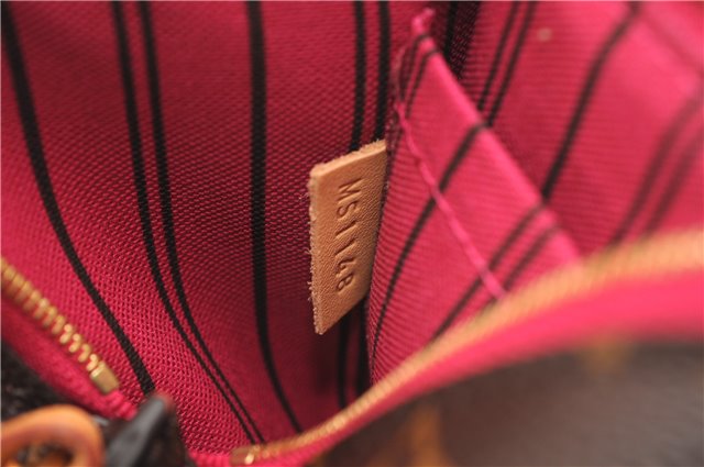 Authentic Louis Vuitton Monogram Neverfull Pouch Purse Clutch Bag Pink LV 6541F