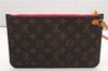 Authentic Louis Vuitton Monogram Neverfull Pouch Purse Clutch Bag Pink LV 6542F