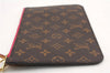 Authentic Louis Vuitton Monogram Neverfull Pouch Purse Clutch Bag Pink LV 6542F
