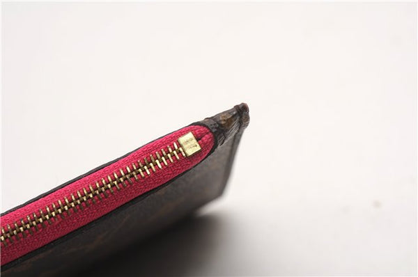 Authentic Louis Vuitton Monogram Neverfull Pouch Purse Clutch Bag Pink LV 6542F