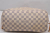 Authentic Louis Vuitton Damier Azur Neverfull MM Tote Bag N51107 LV 6542I