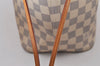Authentic Louis Vuitton Damier Azur Neverfull MM Tote Bag N51107 LV 6542I