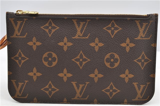 Authentic Louis Vuitton Monogram Neverfull Pouch Purse Clutch Bag LV 6549F