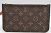 Authentic Louis Vuitton Monogram Neverfull Pouch Purse Clutch Bag LV 6549F