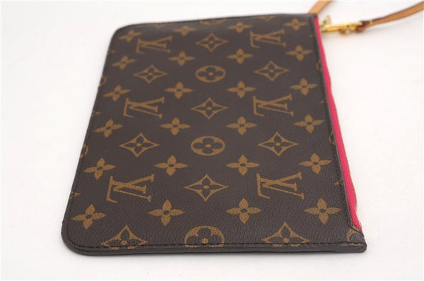 Authentic Louis Vuitton Monogram Neverfull Pouch Purse Clutch Bag Pink LV 6550F