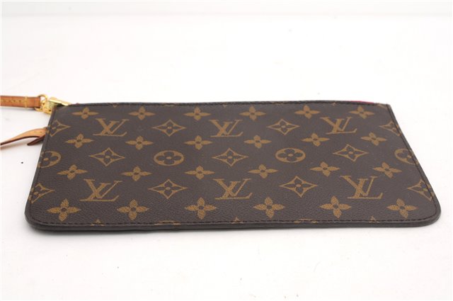 Authentic Louis Vuitton Monogram Neverfull Pouch Purse Clutch Bag Pink LV 6550F