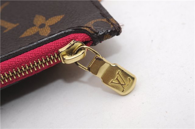Authentic Louis Vuitton Monogram Neverfull Pouch Purse Clutch Bag Pink LV 6550F