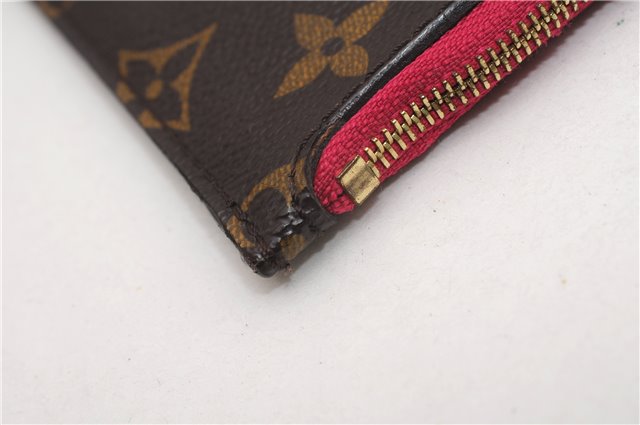 Authentic Louis Vuitton Monogram Neverfull Pouch Purse Clutch Bag Pink LV 6550F