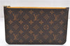 Authentic Louis Vuitton Monogram Neverfull Pouch Purse Clutch Bag Yellow 6552F