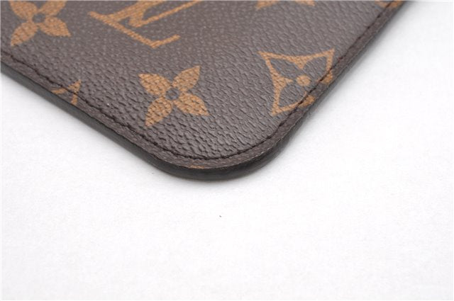 Authentic Louis Vuitton Monogram Neverfull Pouch Purse Clutch Bag Yellow 6552F