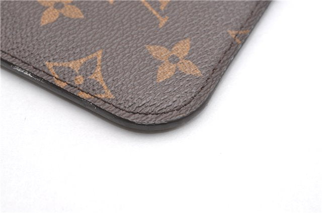 Authentic Louis Vuitton Monogram Neverfull Pouch Purse Clutch Bag Yellow 6552F